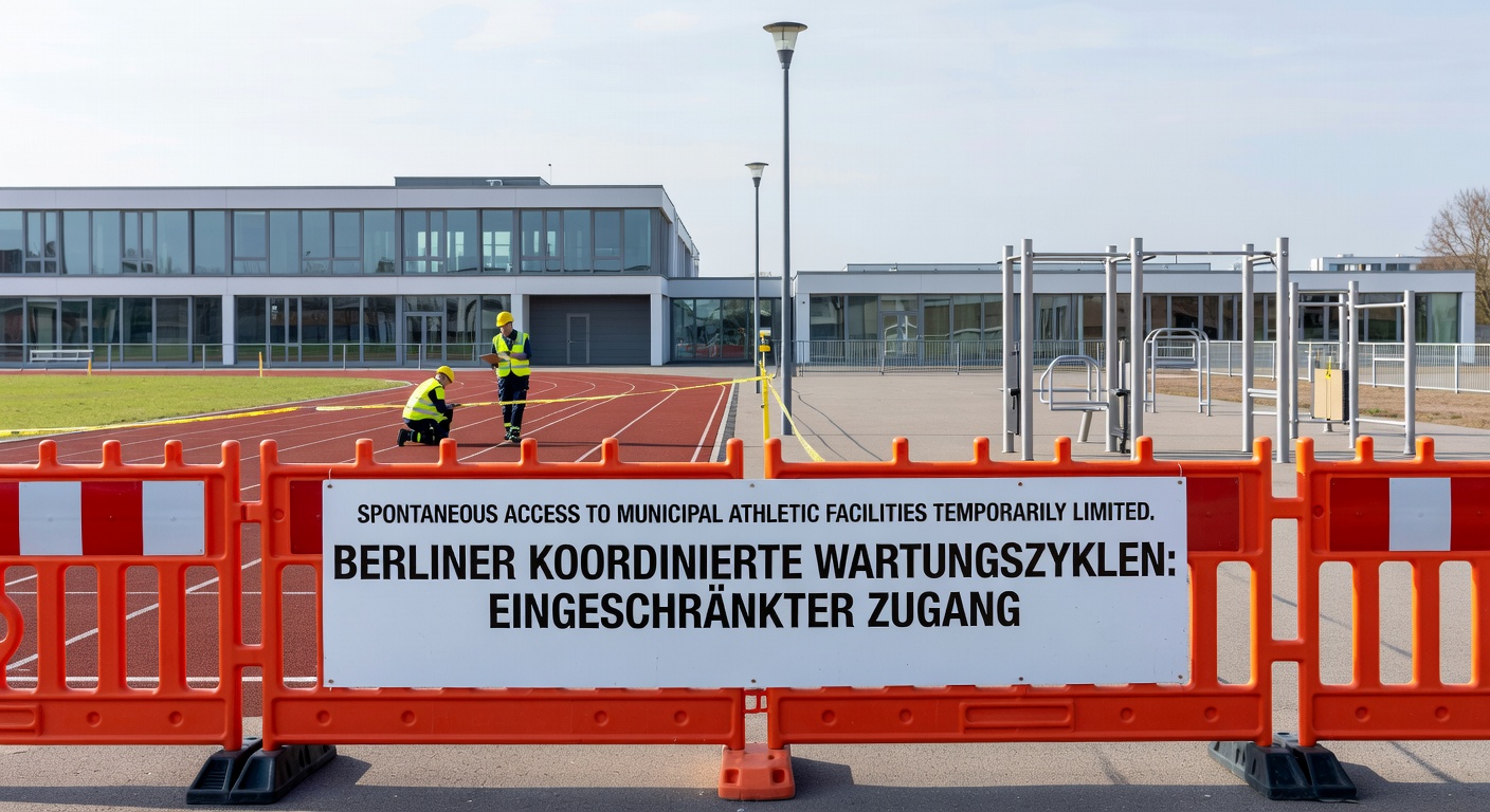 Digitales Wartungsplanungstool mit Kalenderansicht für Berliner Bezirke und farblich markierten Sperrzeiten
