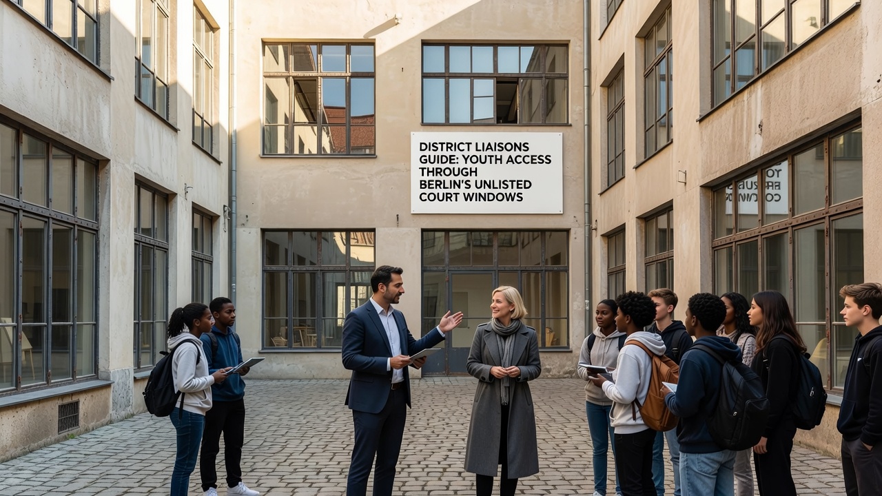 Karte mit ungelisteten Zugangsfenstern und Bezirksrouten für Jugendliche in Berlin