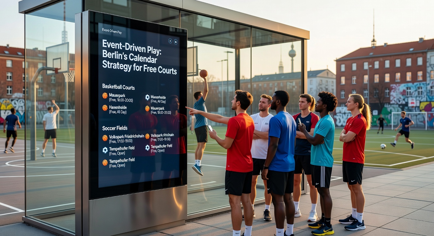 Digitale Kalender zeigen freie Zeiten auf Berliner Sportanlagen für Jugendgruppen