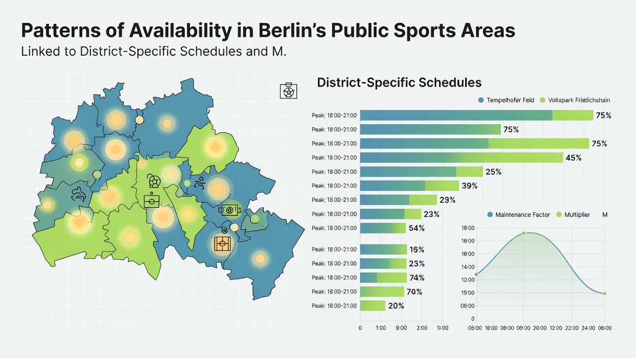 Detailierte Bezirksübersicht mit Zeitplänen für Sportflächen in Berlin
